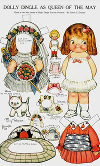 Dolly Dingle Paperdoll 6 By Grace G Drayton Fine Art Print