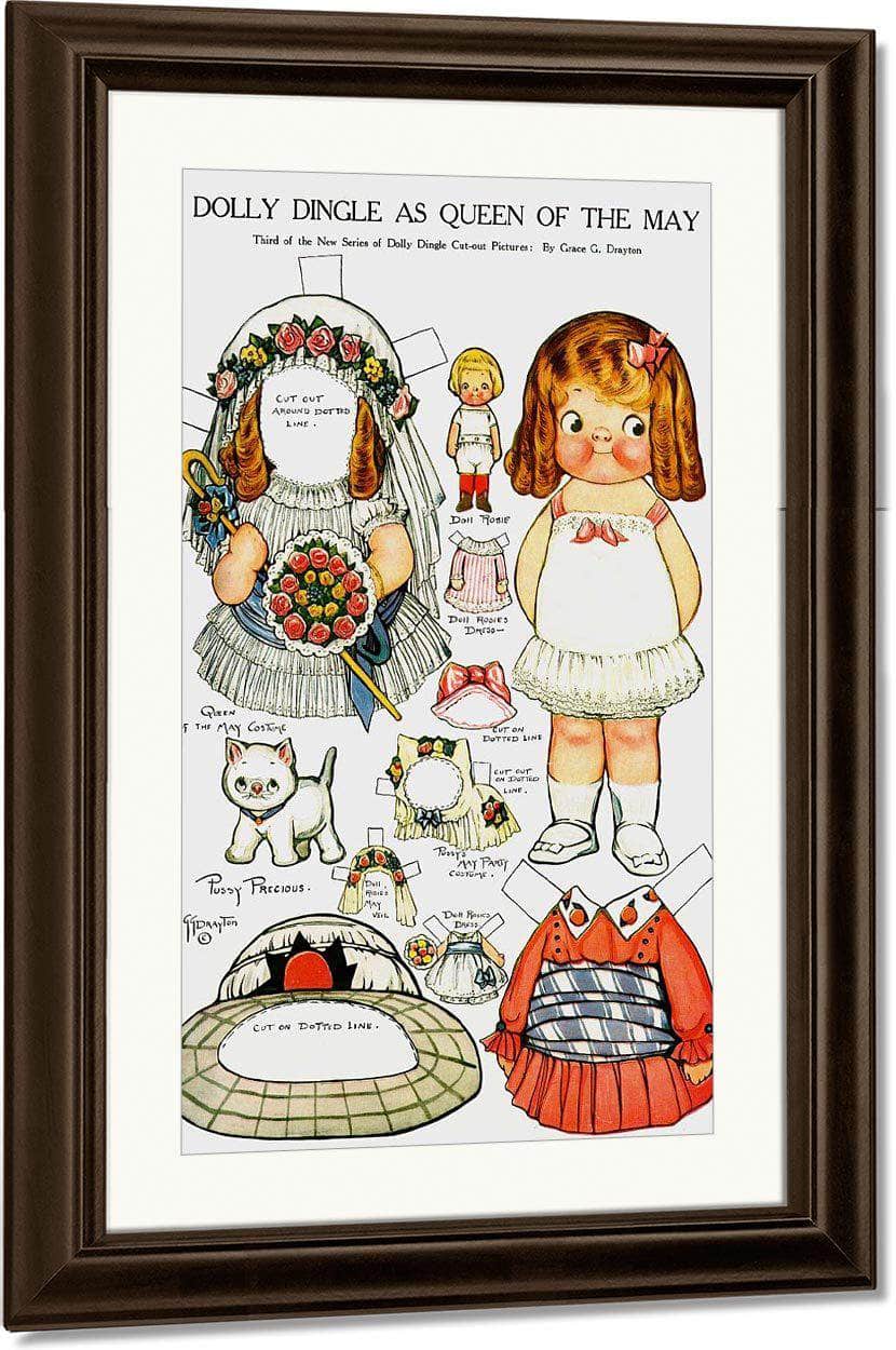 Dolly Dingle Paperdoll 6 By Grace G Drayton Fine Art Print