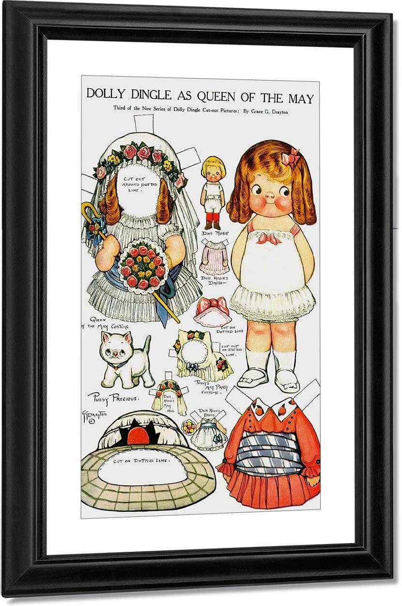 Dolly Dingle Paperdoll 6 By Grace G Drayton Fine Art Print