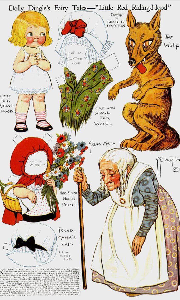 Dolly Dingle Paperdoll 8 By Grace G Drayton Fine Art Print