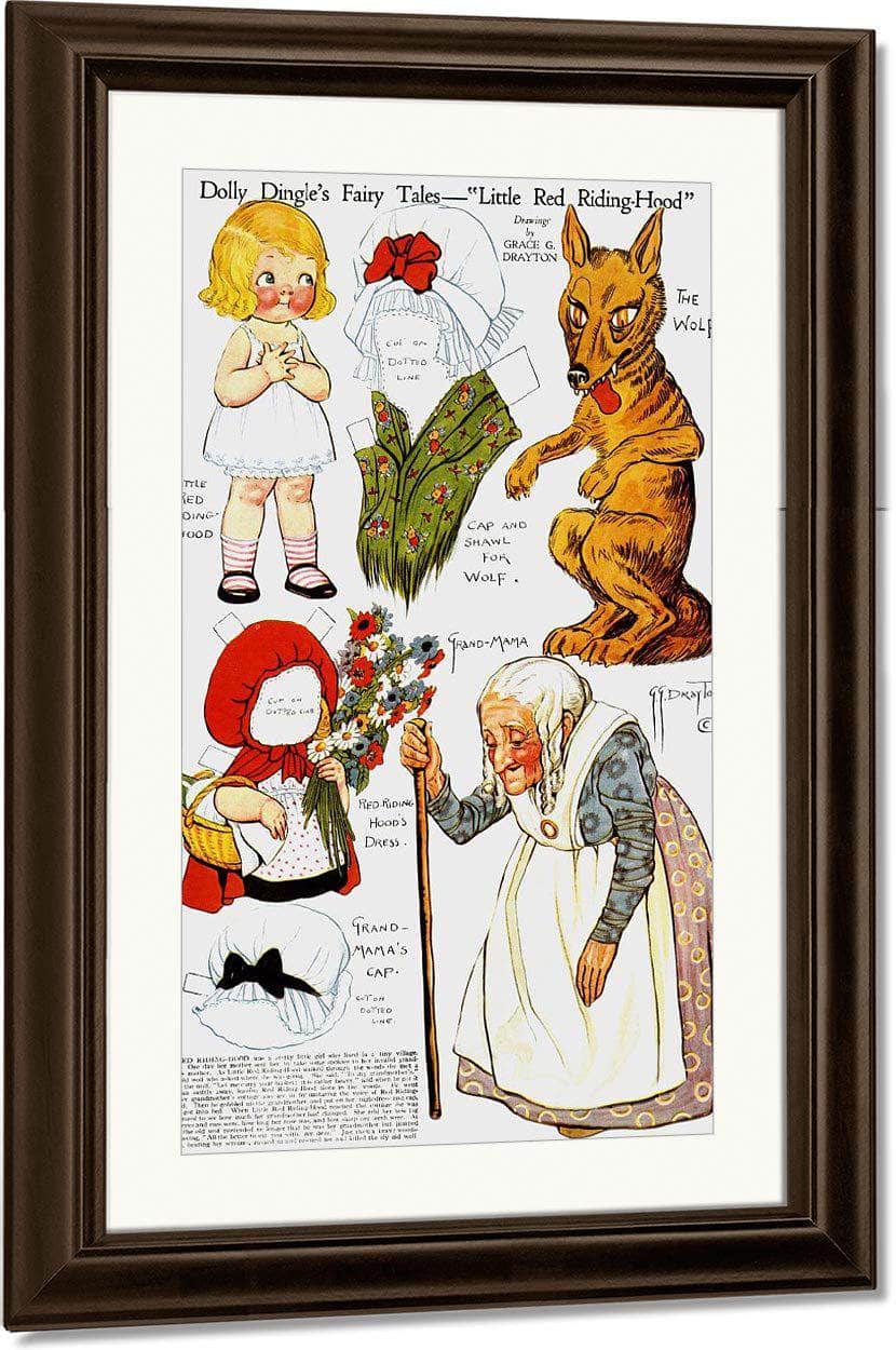 Dolly Dingle Paperdoll 8 By Grace G Drayton Fine Art Print