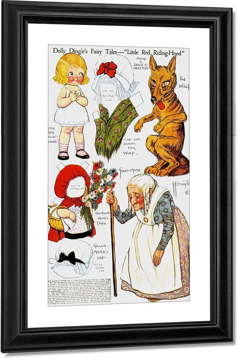 Dolly Dingle Paperdoll 8 By Grace G Drayton Fine Art Print