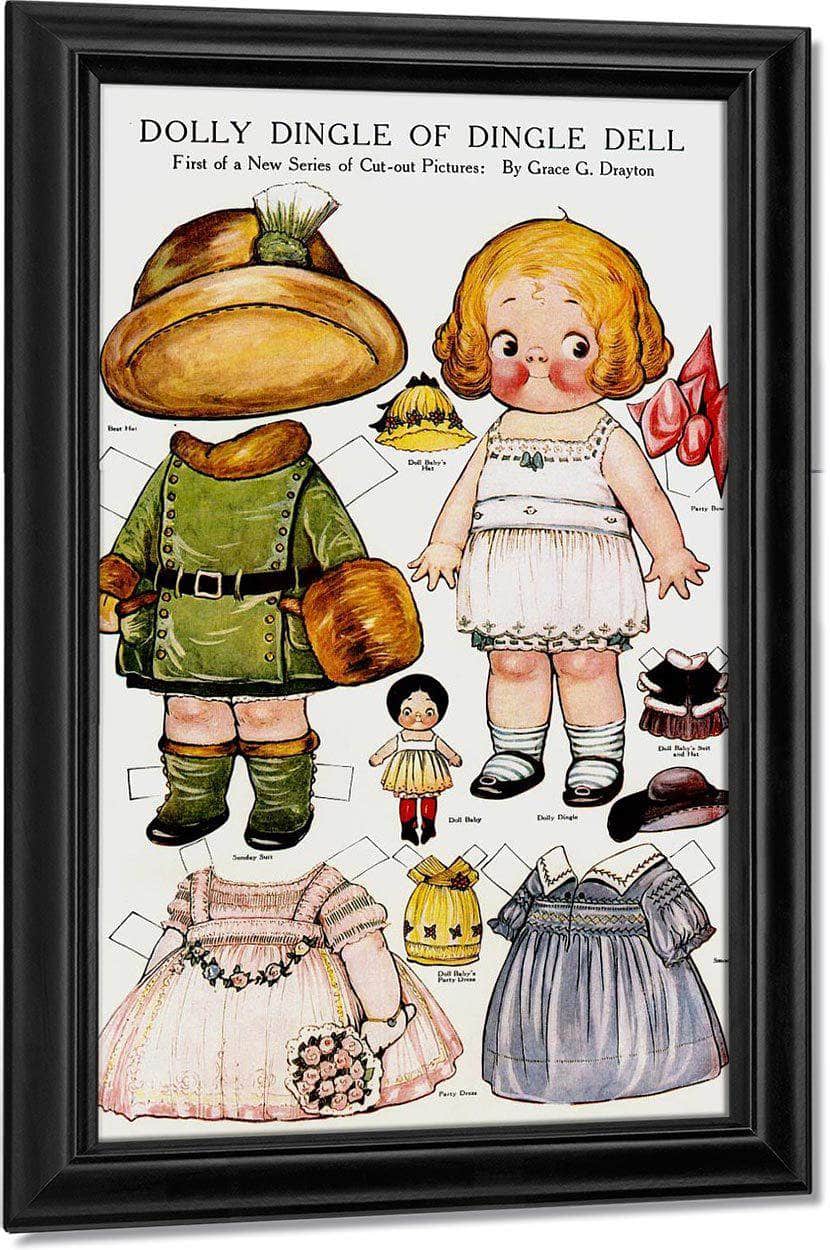 Dolly Dingle Paperdoll By Grace G Drayton Fine Art Print