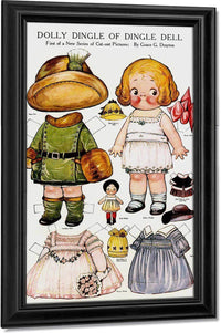 Dolly Dingle Paperdoll By Grace G Drayton Fine Art Print