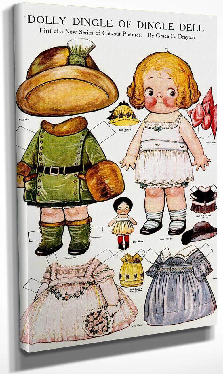 Dolly Dingle Paperdoll By Grace G Drayton Fine Art Print