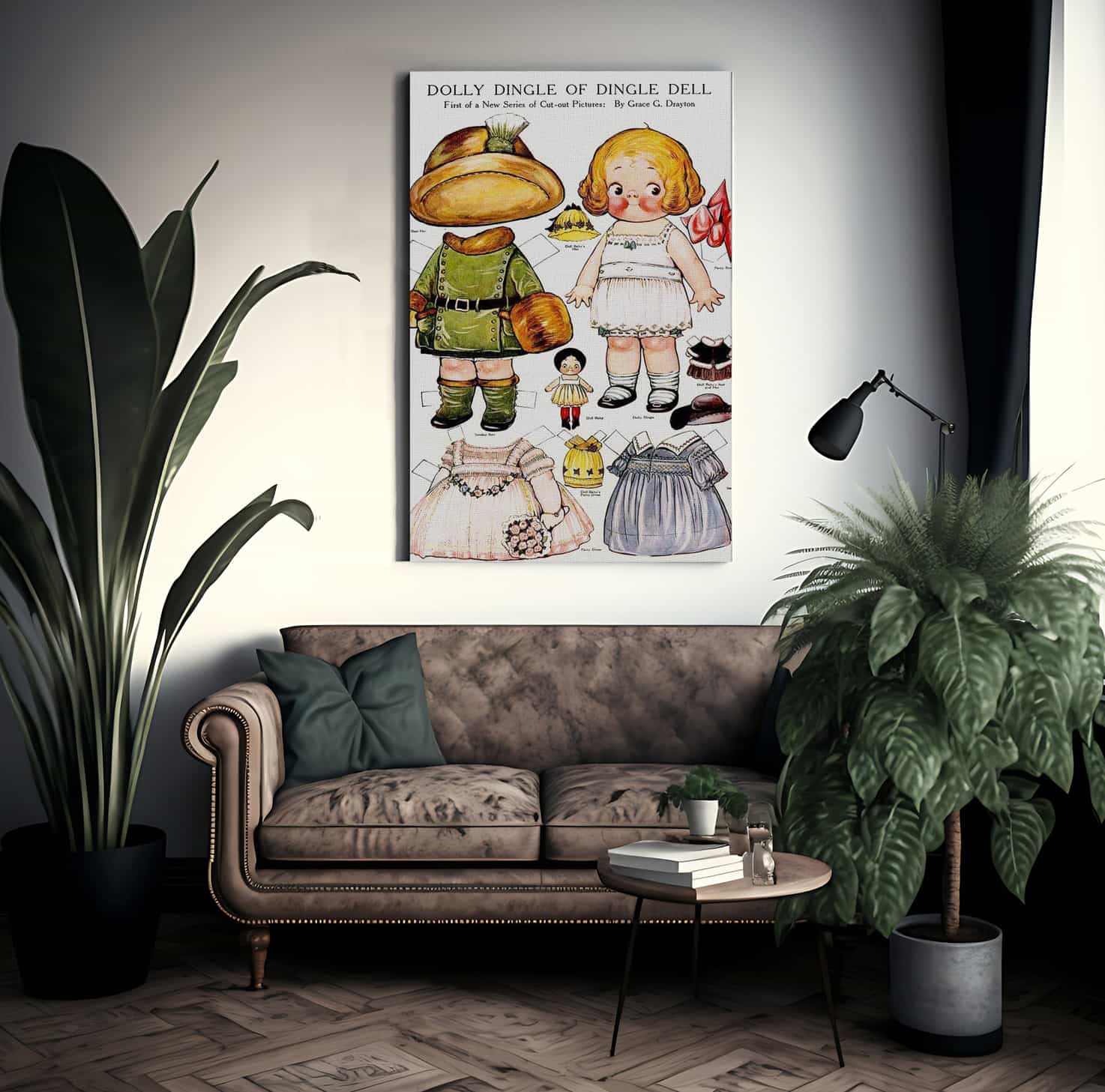 Dolly Dingle Paperdoll By Grace G Drayton Fine Art Print
