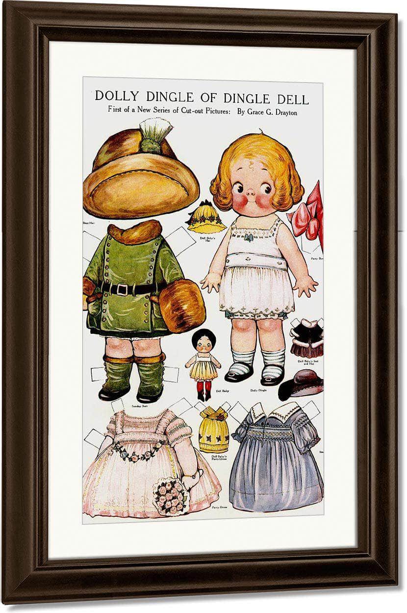Dolly Dingle Paperdoll By Grace G Drayton Fine Art Print