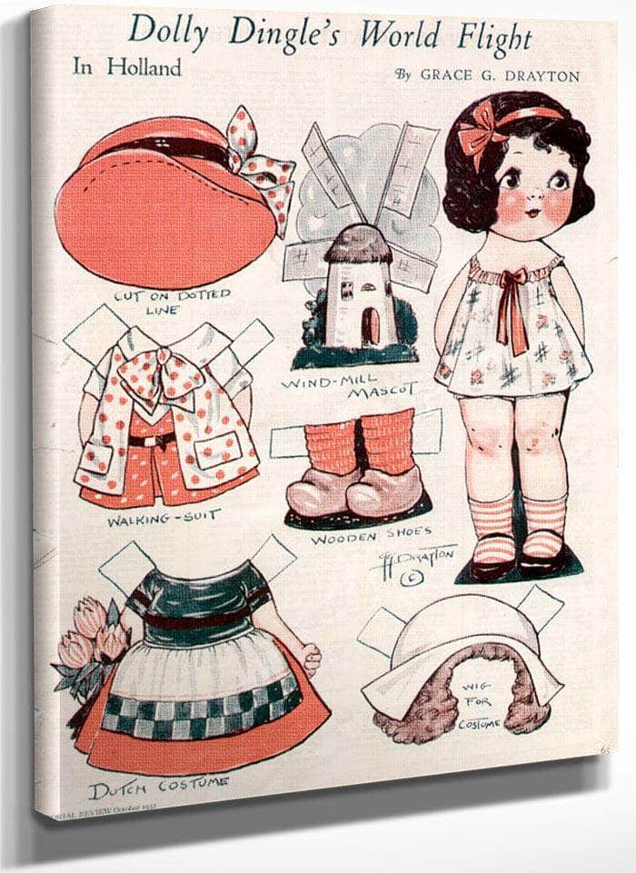 Dollydingle0 12 By Grace G Drayton Fine Art Print