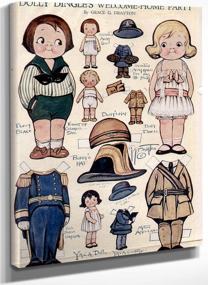 Dollydingle0 13 By Grace G Drayton Fine Art Print