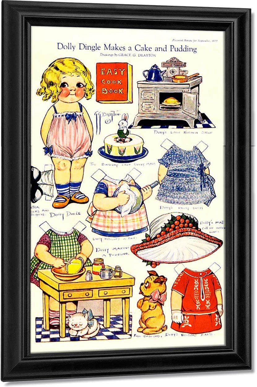 Dollydingle0 3 By Grace G Drayton Fine Art Print