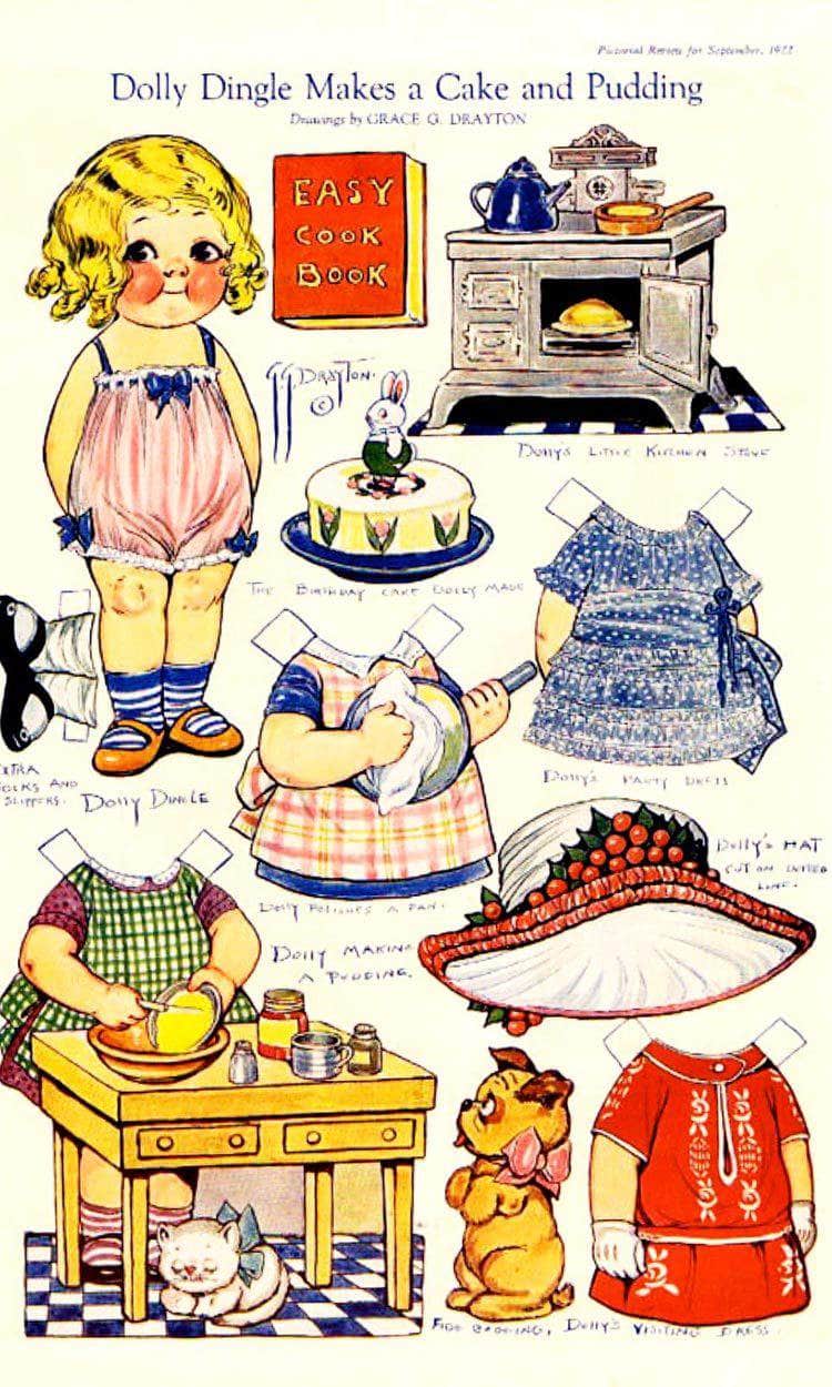 Dollydingle0 3 By Grace G Drayton Fine Art Print