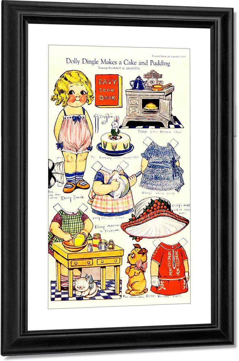 Dollydingle0 3 By Grace G Drayton Fine Art Print