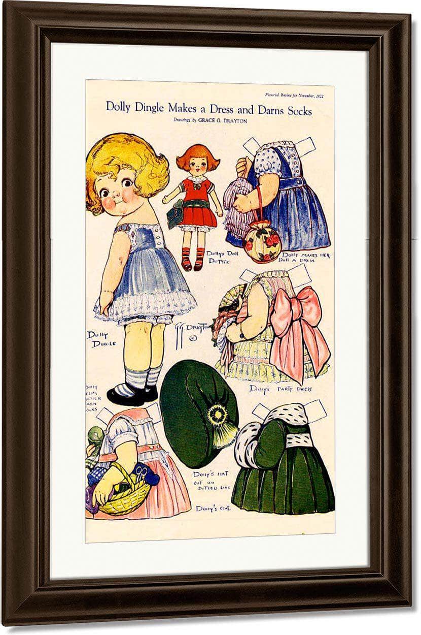 Dollydingle0 4 By Grace G Drayton Fine Art Print