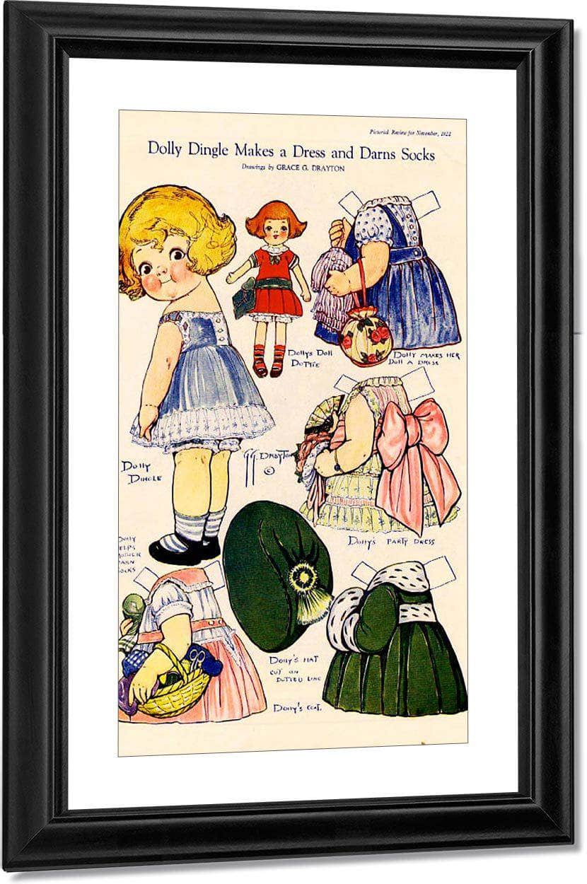 Dollydingle0 4 By Grace G Drayton Fine Art Print