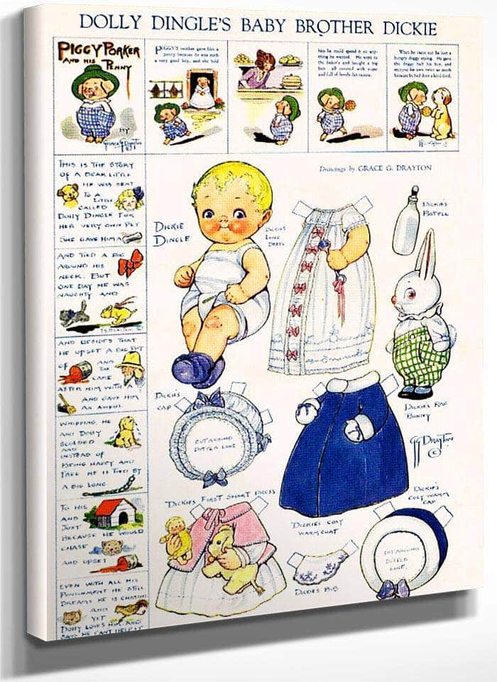 Dollydingle0 5 By Grace G Drayton Fine Art Print