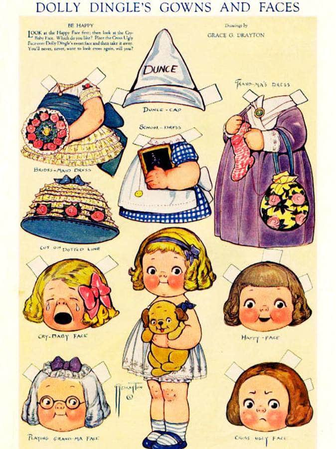 Dollydingle0 6 By Grace G Drayton Fine Art Print