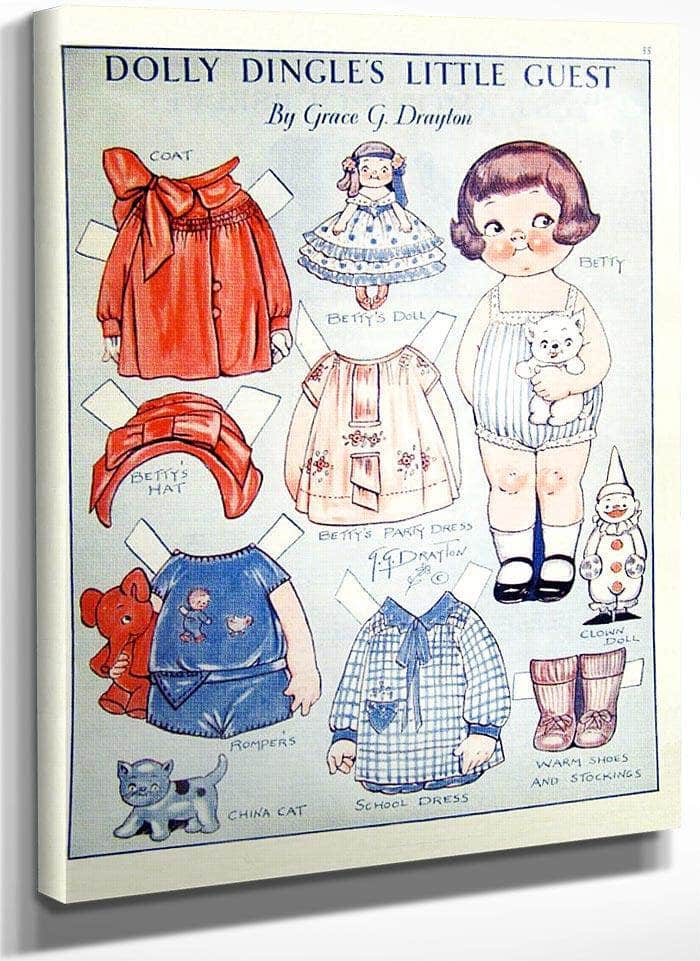 Dollydingle0 8 By Grace G Drayton Fine Art Print