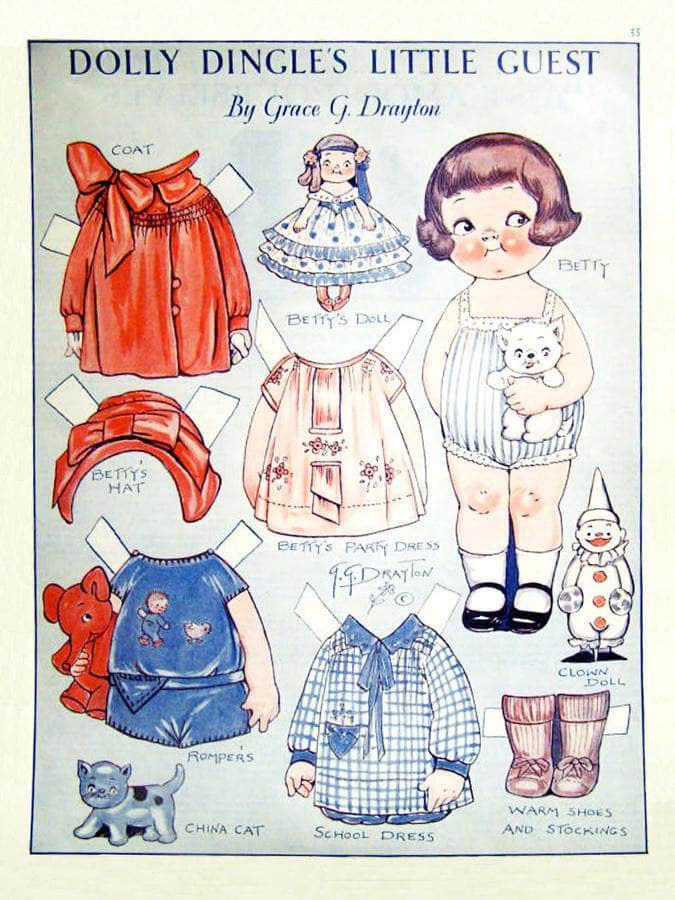 Dollydingle0 8 By Grace G Drayton Fine Art Print