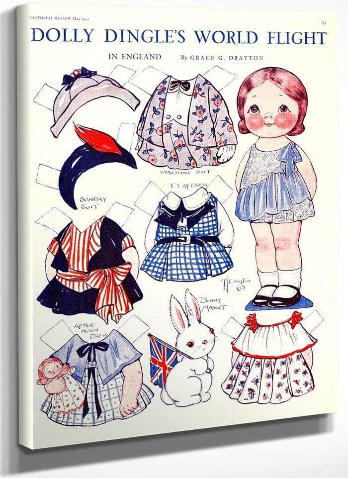 Dollydingle0 9 By Grace G Drayton Fine Art Print