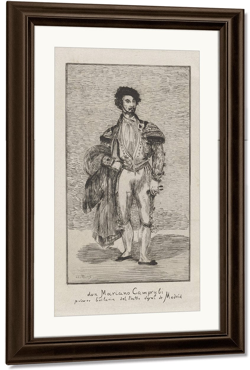 Don Mariano Camprubi Primer Bailarin Del Teatro Royal De Madrid (Don Mariano Camprubi First Dancer Of The Teatro Royal De Madrid) By Edouard Manet Fine Art Print