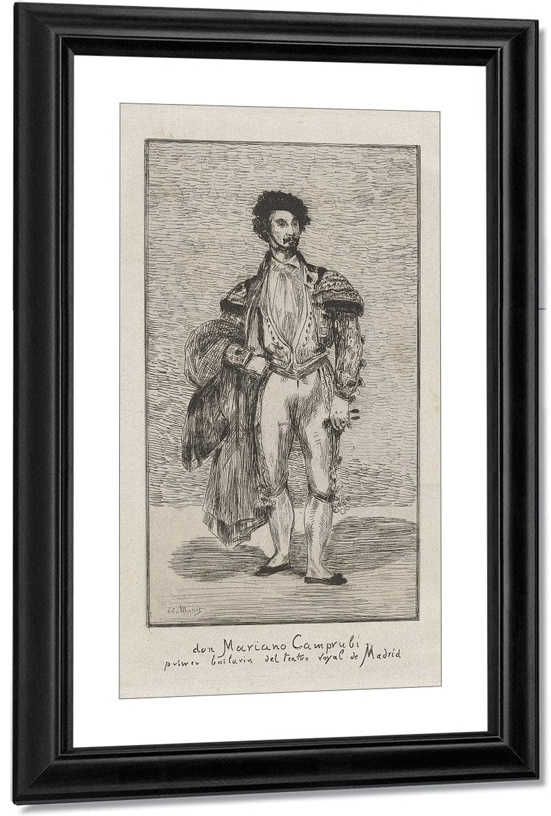 Don Mariano Camprubi Primer Bailarin Del Teatro Royal De Madrid (Don Mariano Camprubi First Dancer Of The Teatro Royal De Madrid) By Edouard Manet Fine Art Print