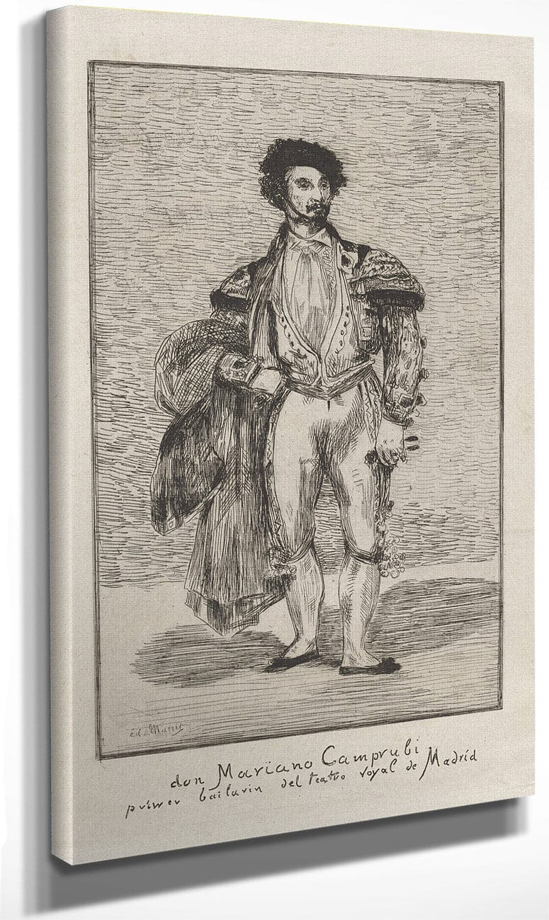 Don Mariano Camprubi Primer Bailarin Del Teatro Royal De Madrid (Don Mariano Camprubi First Dancer Of The Teatro Royal De Madrid) By Edouard Manet Fine Art Print