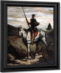 Don Quixote In The Mountains By Honore Daumier Fine Art Print