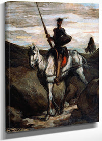 Don Quixote In The Mountains By Honore Daumier Fine Art Print