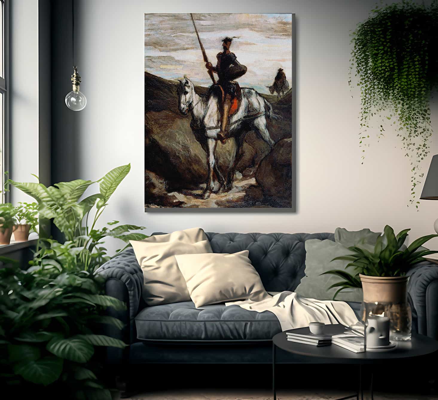 Don Quixote In The Mountains By Honore Daumier Fine Art Print