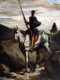Don Quixote In The Mountains By Honore Daumier Fine Art Print