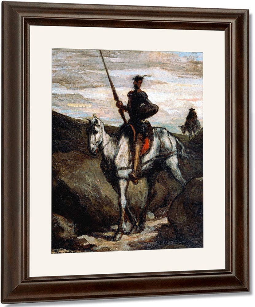 Don Quixote In The Mountains By Honore Daumier Fine Art Print