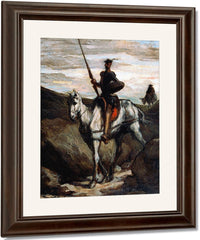 Don Quixote In The Mountains By Honore Daumier Fine Art Print