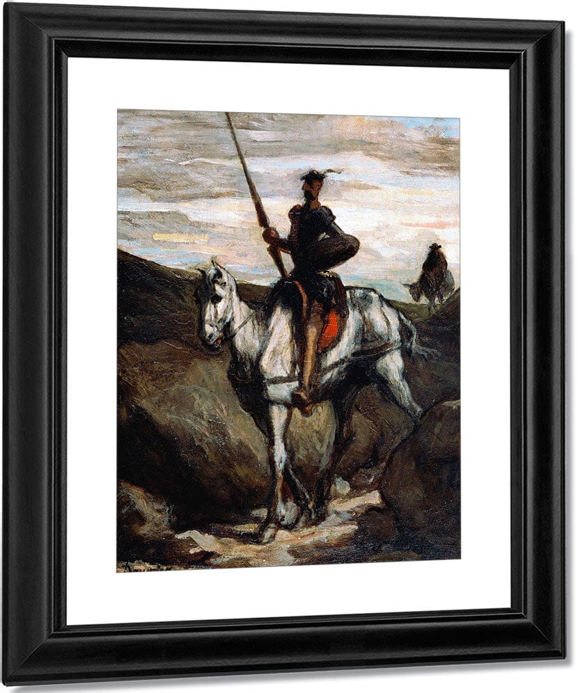 Don Quixote In The Mountains By Honore Daumier Fine Art Print