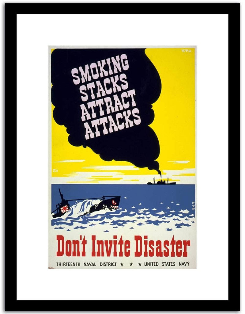 Don't Invite Disaster  Vintage Poster Fine Art Print