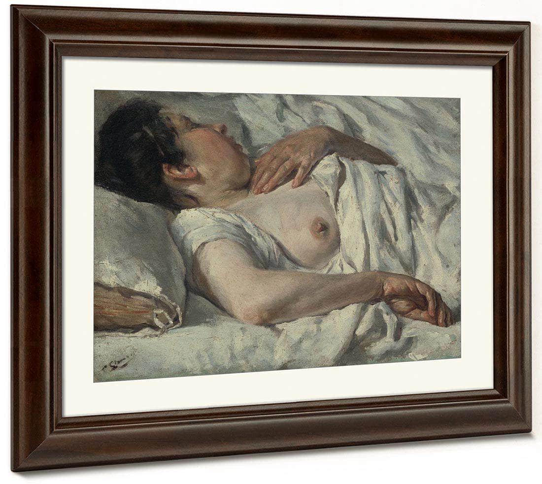 Dona Dormint Barcelona By Francesc Gimeno Arasa Fine Art Print