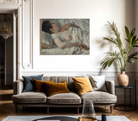 Dona Dormint Barcelona By Francesc Gimeno Arasa Fine Art Print