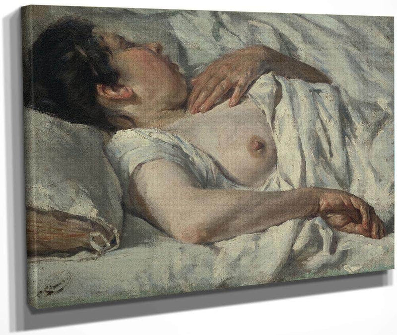 Dona Dormint Barcelona By Francesc Gimeno Arasa Fine Art Print