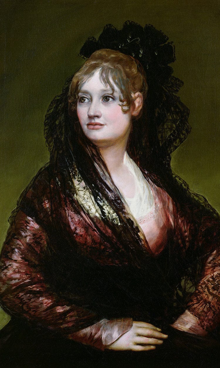 Dona Isabel De Porcel Exh. 1805 By Francisco De Goya Fine Art Print