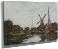 Dordrecht, Moulin Sur La Meuse By Robert Reid Fine Art Print