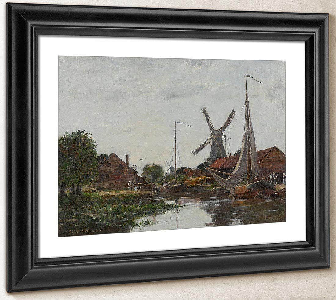 Dordrecht, Moulin Sur La Meuse By Robert Reid Fine Art Print