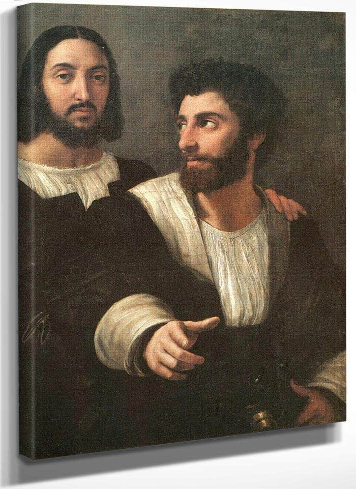 Double Portrait By Raphael Fine Art Print