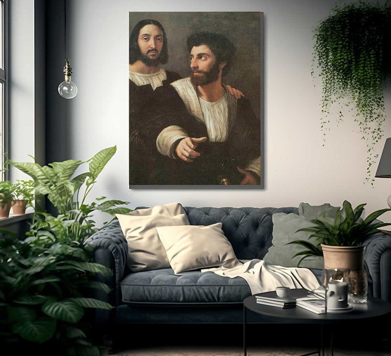 Double Portrait By Raphael Fine Art Print