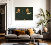 Double Portrait Of Andrea Navgero And Agostino Beazzano By Raphael Fine Art Print