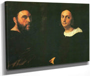Double Portrait Of Andrea Navgero And Agostino Beazzano By Raphael Fine Art Print
