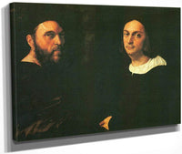 Double Portrait Of Andrea Navgero And Agostino Beazzano By Raphael Fine Art Print