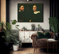 Double Portrait Of Andrea Navgero And Agostino Beazzano By Raphael Fine Art Print