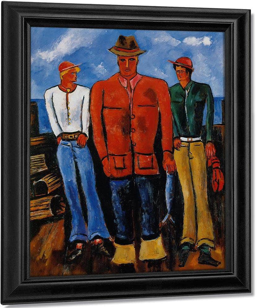 Down East Young Blades By Marsden Hartley Fine Art Print