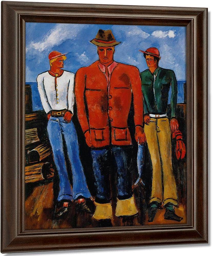 Down East Young Blades By Marsden Hartley Fine Art Print