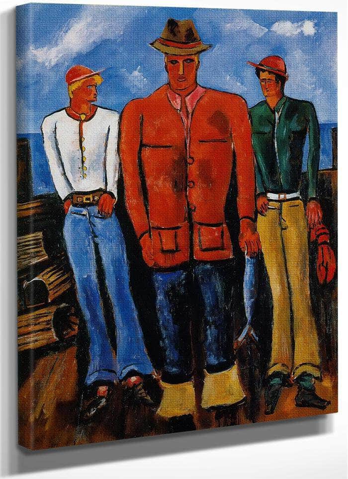 Down East Young Blades By Marsden Hartley Fine Art Print