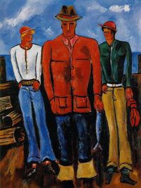 Down East Young Blades By Marsden Hartley Fine Art Print